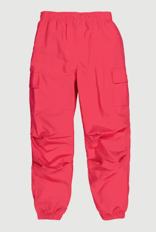 Girls Nylon Parachute Cargo Joggers sold by Rainbow