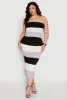 Plus Size Striped Tube Top sold by Rainbow