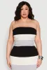 Plus Size Striped Tube Top sold by Rainbow