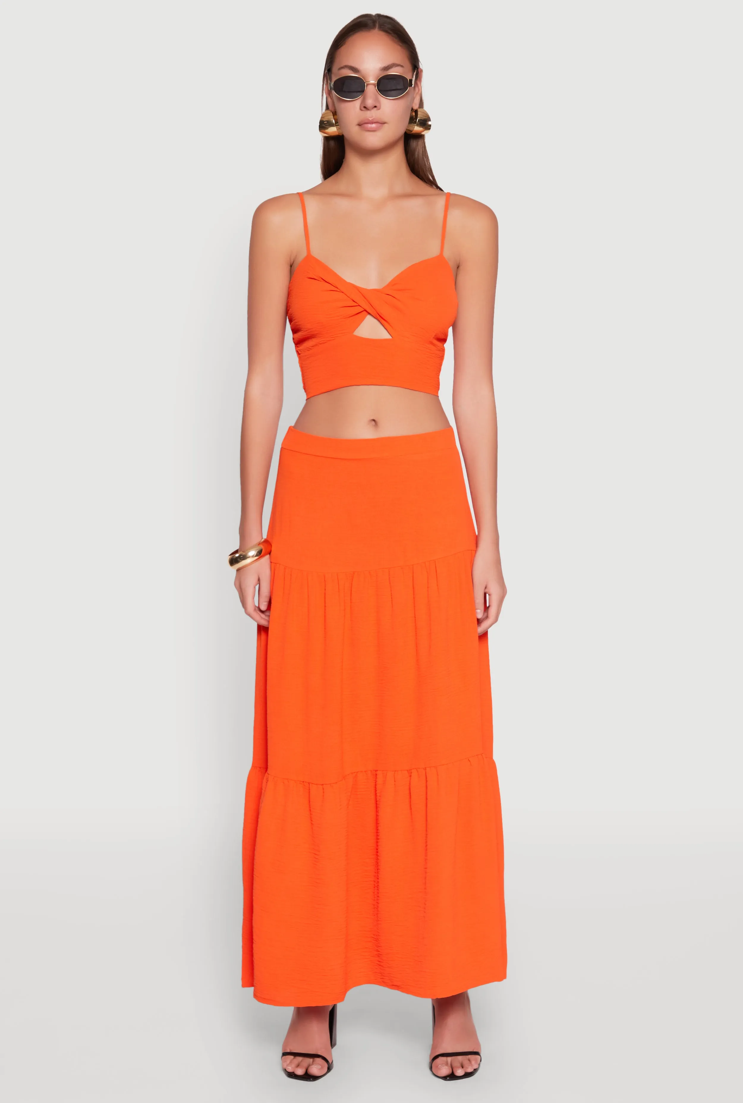 Airy Tiered Maxi Skirt sold by Rainbow product image thumbnail 2