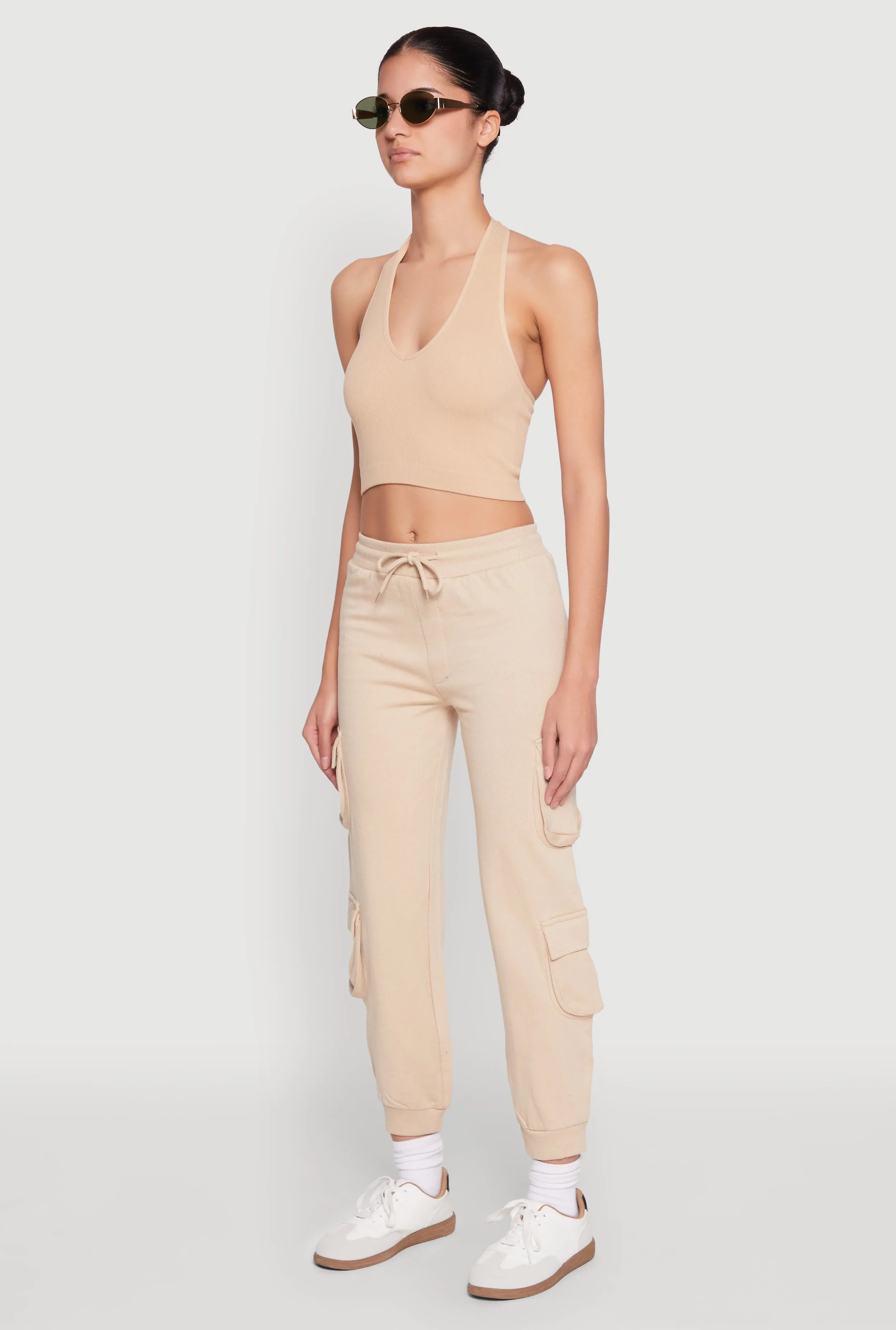 Fleece Lined Cargo Drawstring Joggers sold by Rainbow product image thumbnail 3