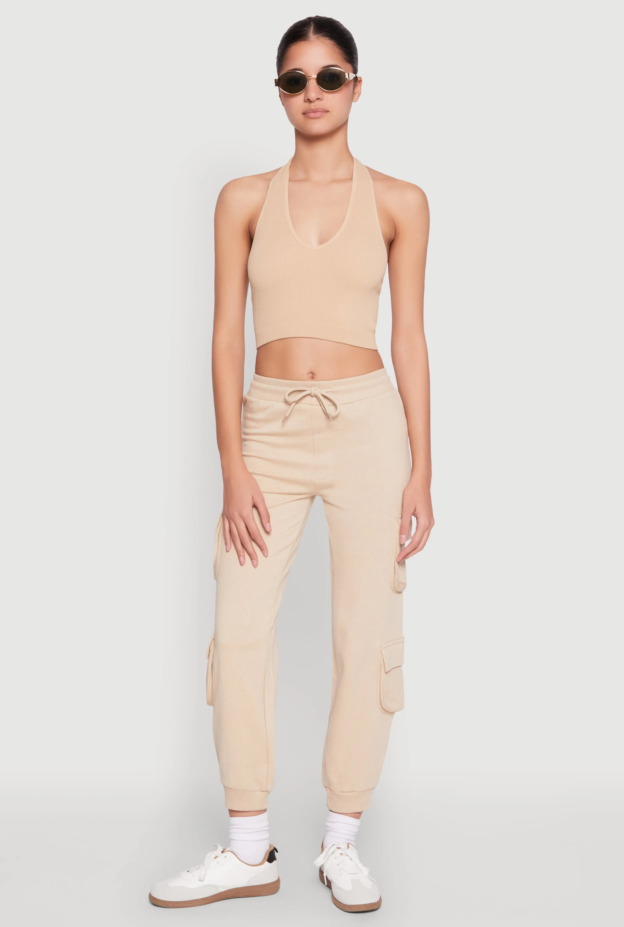 Fleece Lined Cargo Drawstring Joggers sold by Rainbow product image thumbnail 2