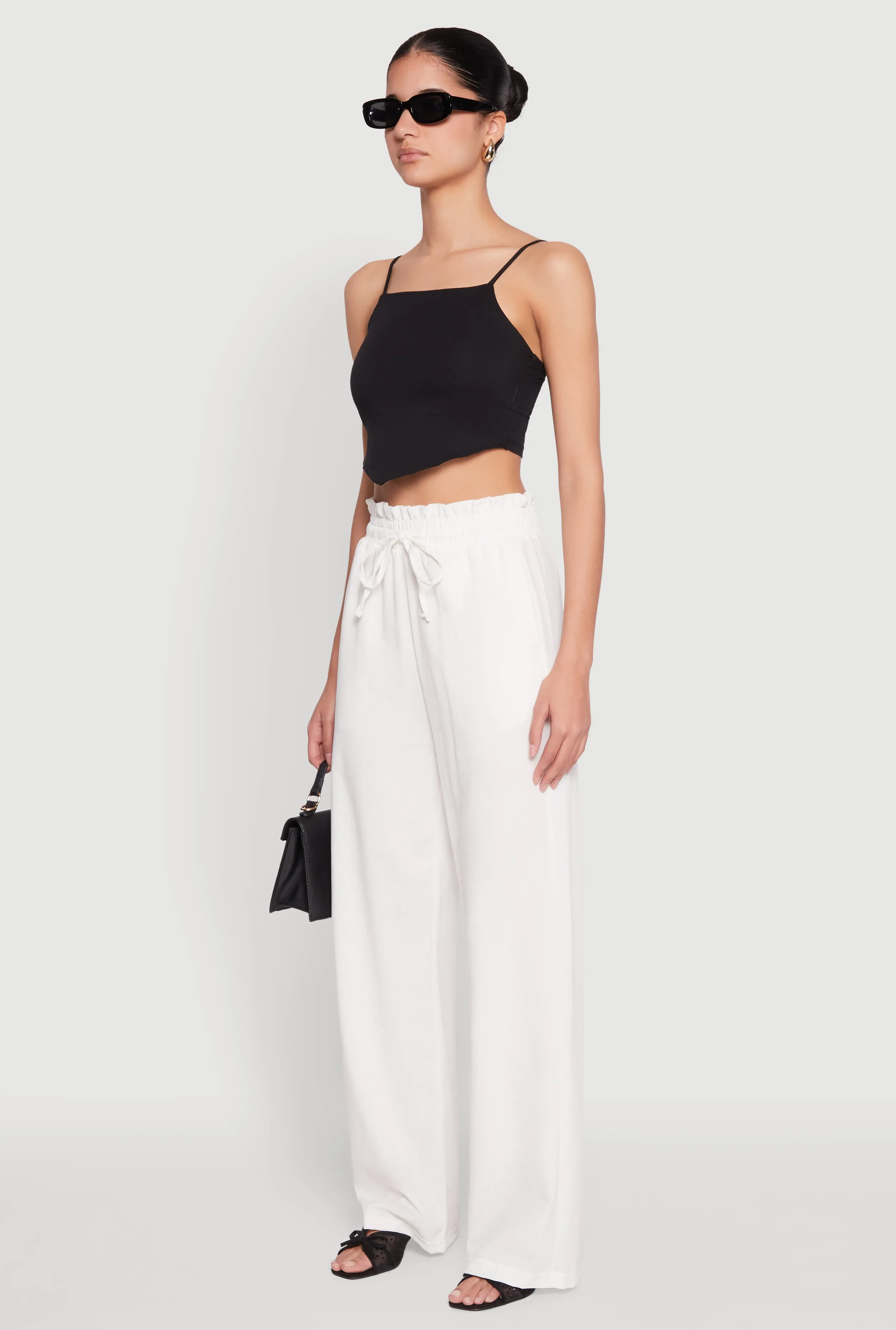 Drawstring Linen Wide Leg Pants sold by Rainbow product image thumbnail 3