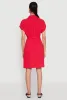 Crepe Knit Tie Waist Belted Shirt Dress sold by Rainbow