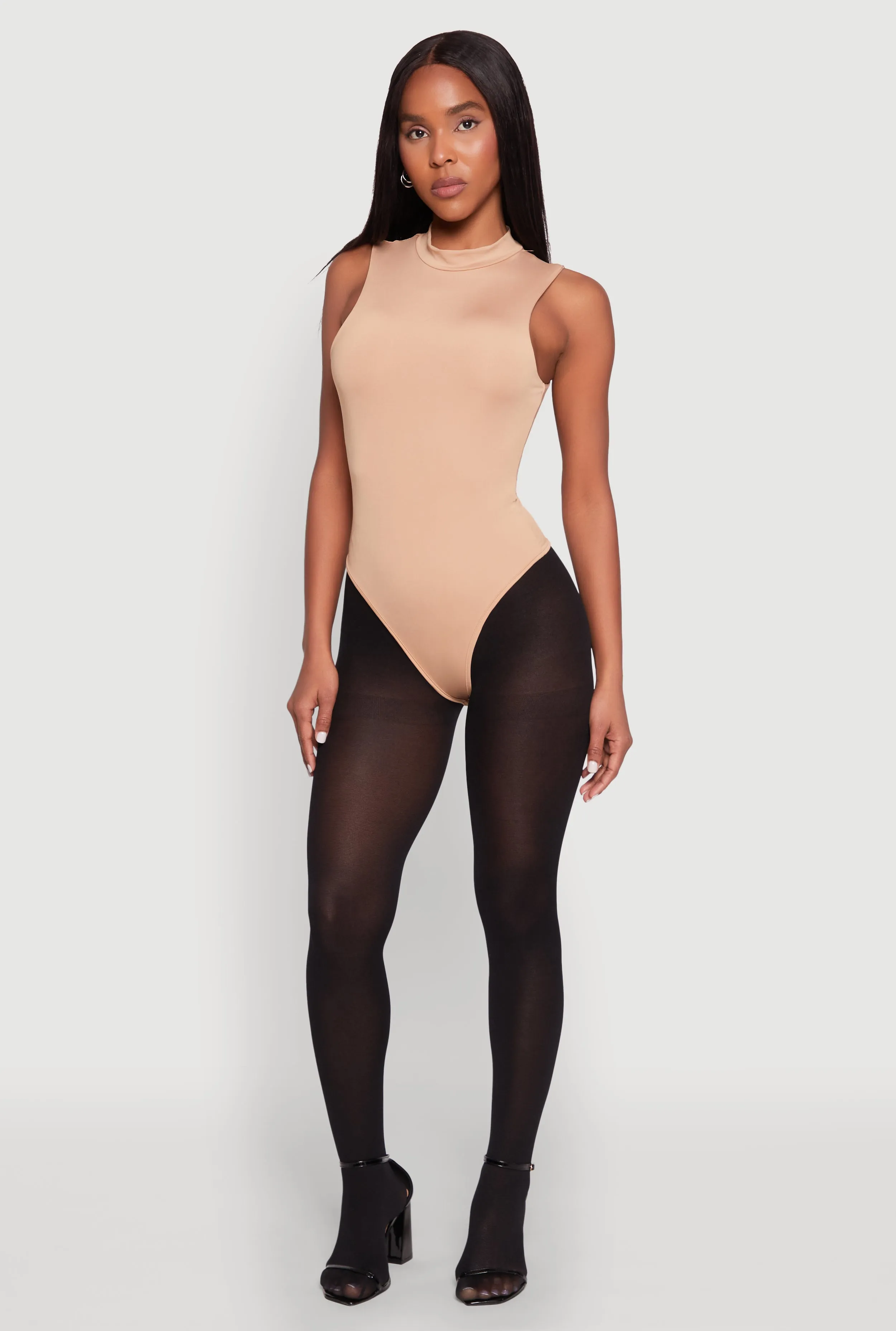 Daisy Mock Neck Tank Bodysuit sold by Rainbow