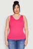 Plus Size Seamless Rib Knit Tank Top sold by Rainbow