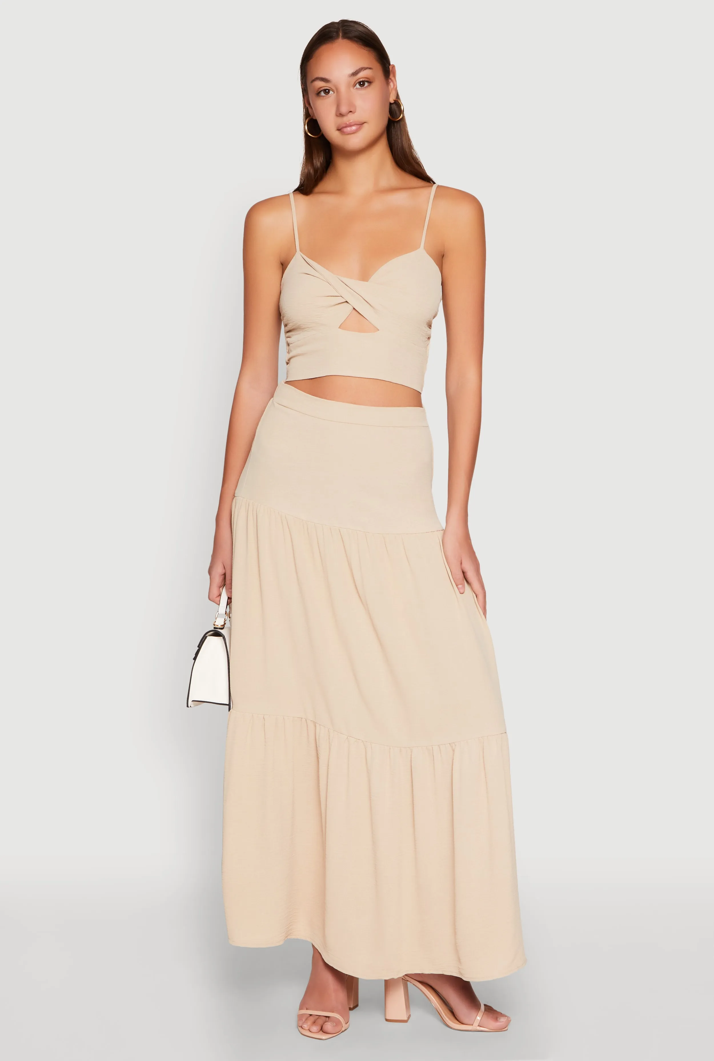 Airy Tiered Maxi Skirt sold by Rainbow product image thumbnail 2