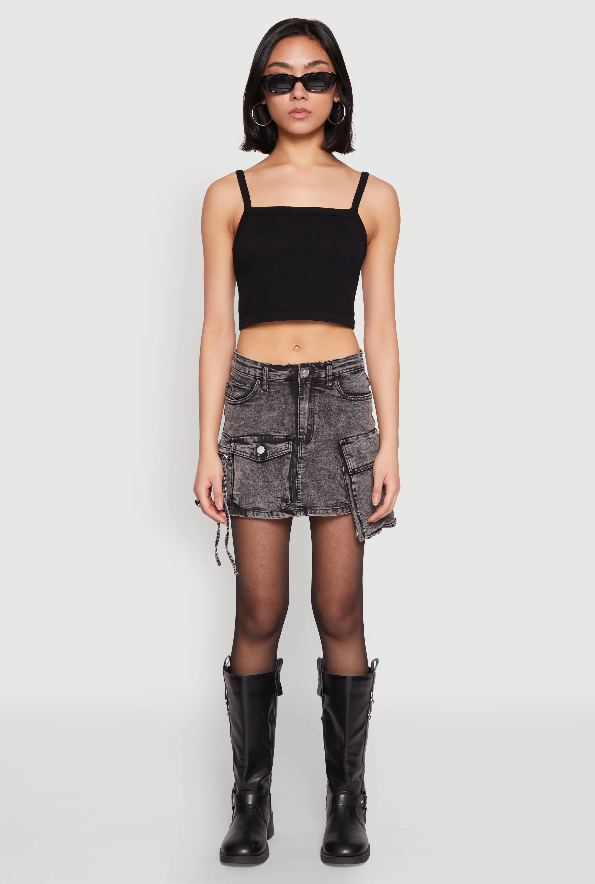 Daisy Mineral Wash Cargo Denim Skirt sold by Rainbow product image thumbnail 2