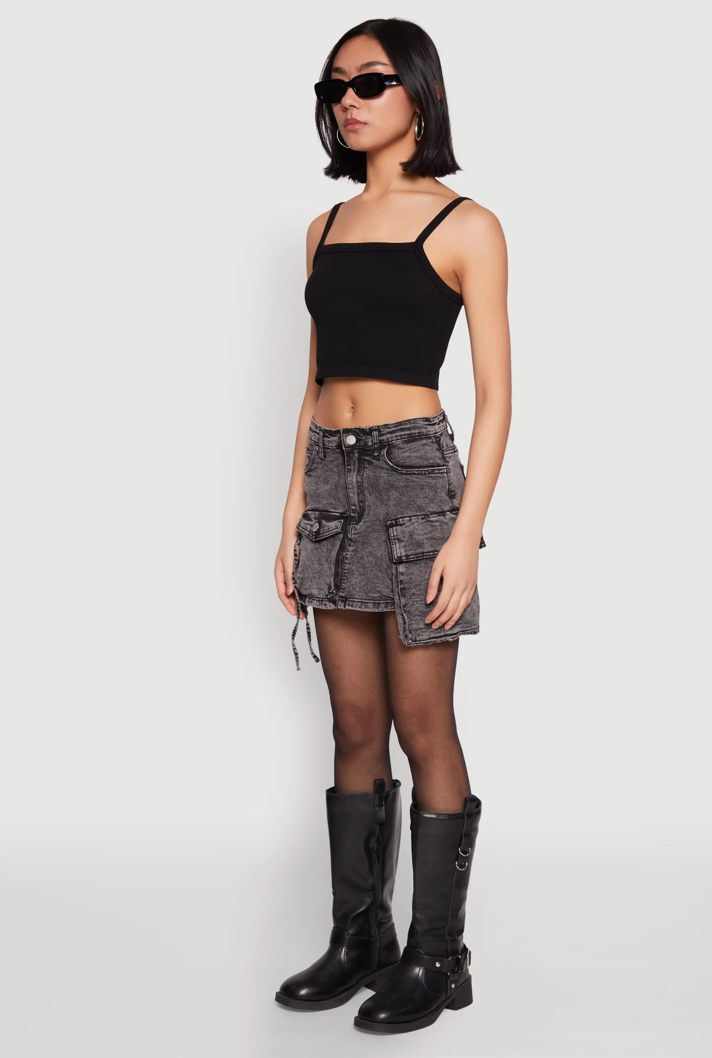 Daisy Mineral Wash Cargo Denim Skirt sold by Rainbow product image thumbnail 3