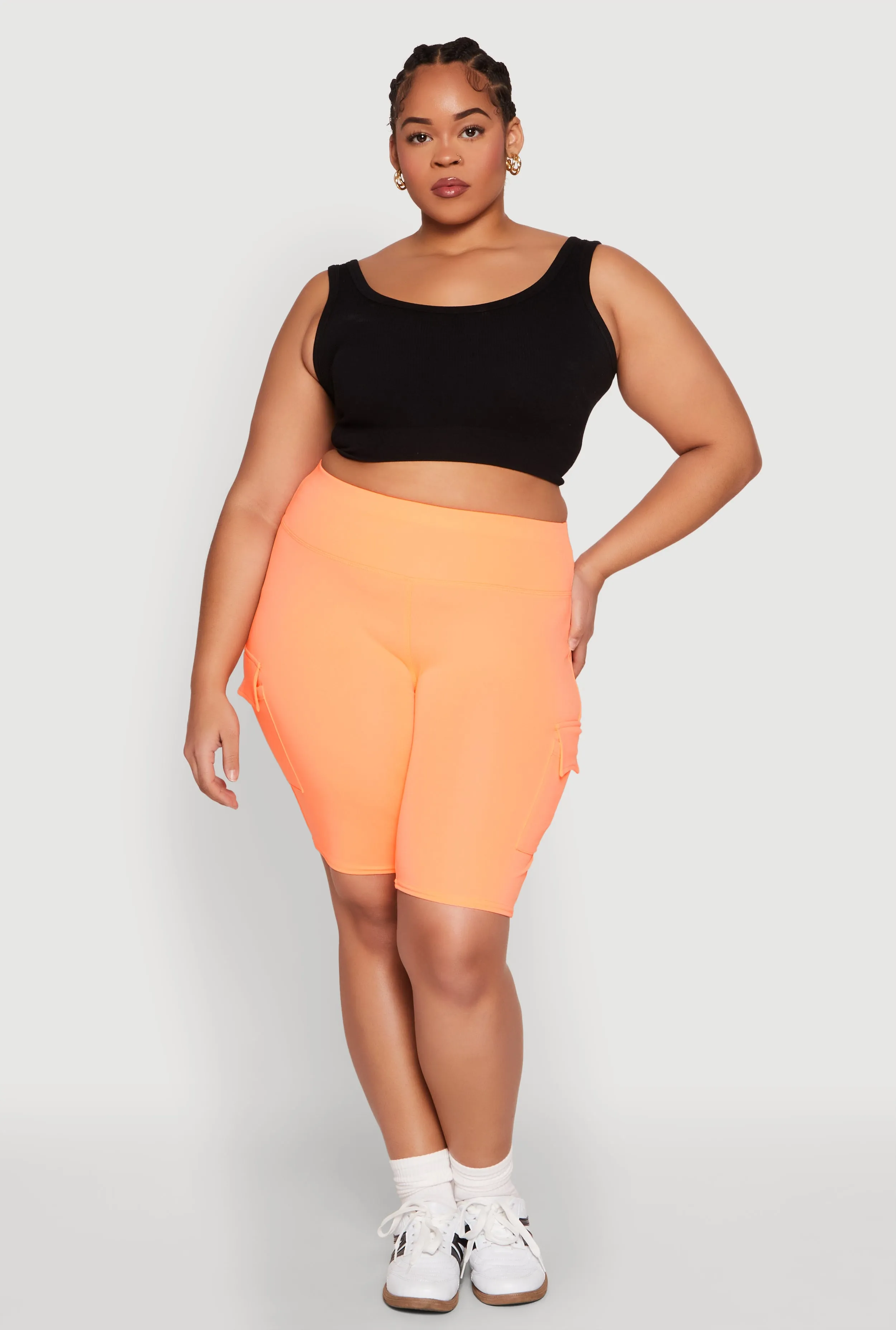 Plus Size Spandex Cargo Biker Shorts sold by Rainbow product image thumbnail 2