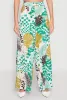 Leaf Print Palazzo Pants sold by Rainbow