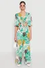 Leaf Print Palazzo Pants sold by Rainbow