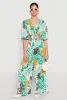 Leaf Print Palazzo Pants sold by Rainbow