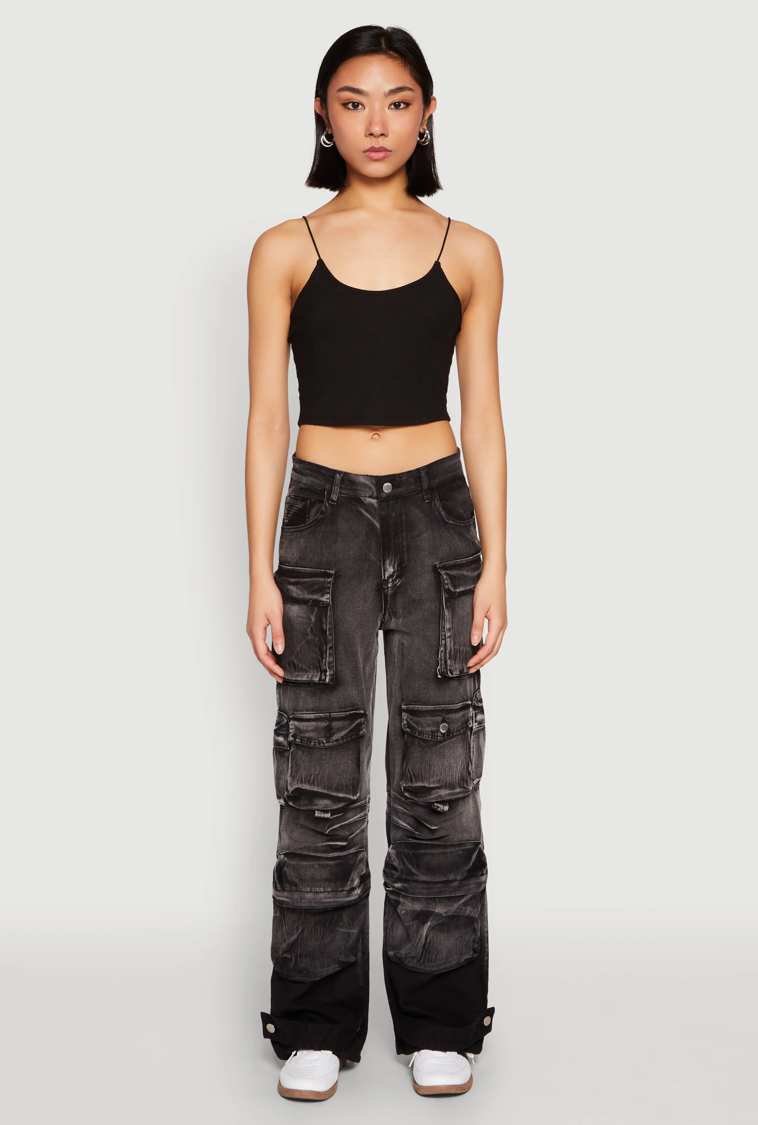 Daisy Mineral Wash Multi Pocket Cargo Jeans sold by Rainbow