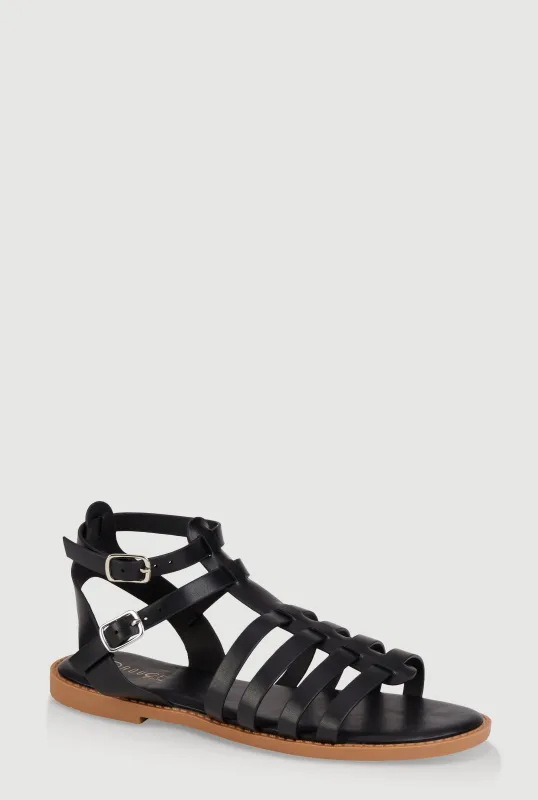 Girls Double Buckle Gladiator Sandals sold by Rainbow