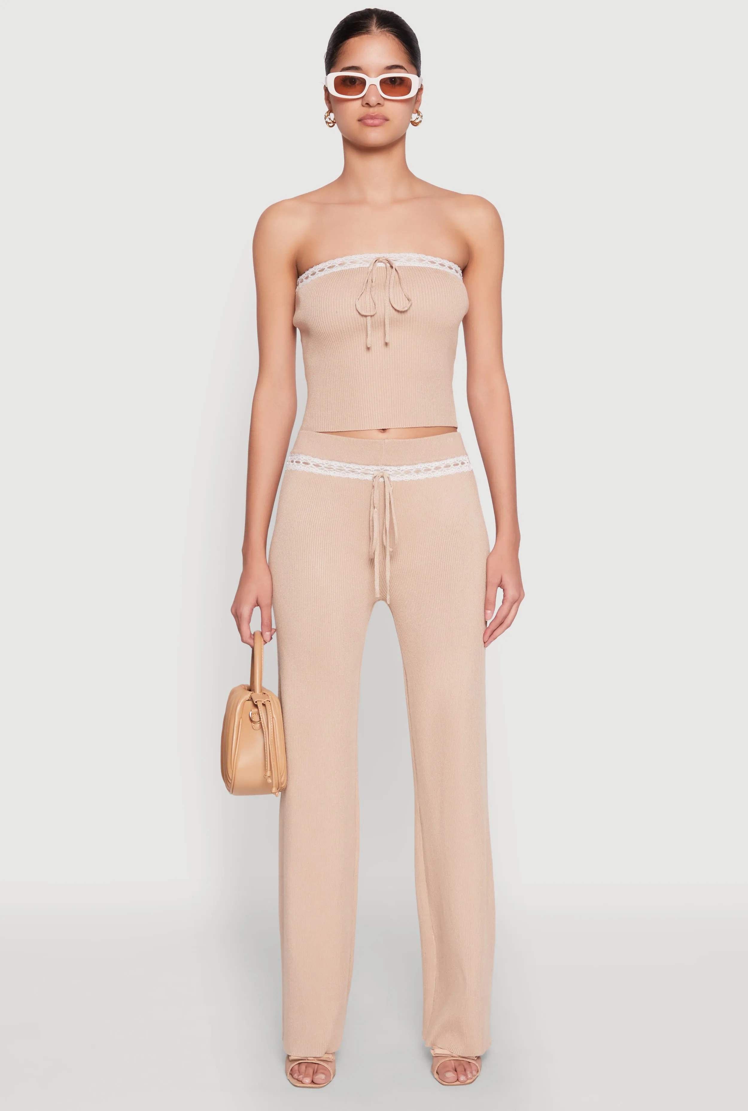 Almost Famous Lace Detail Wide Leg Pants sold by Rainbow product image thumbnail 2