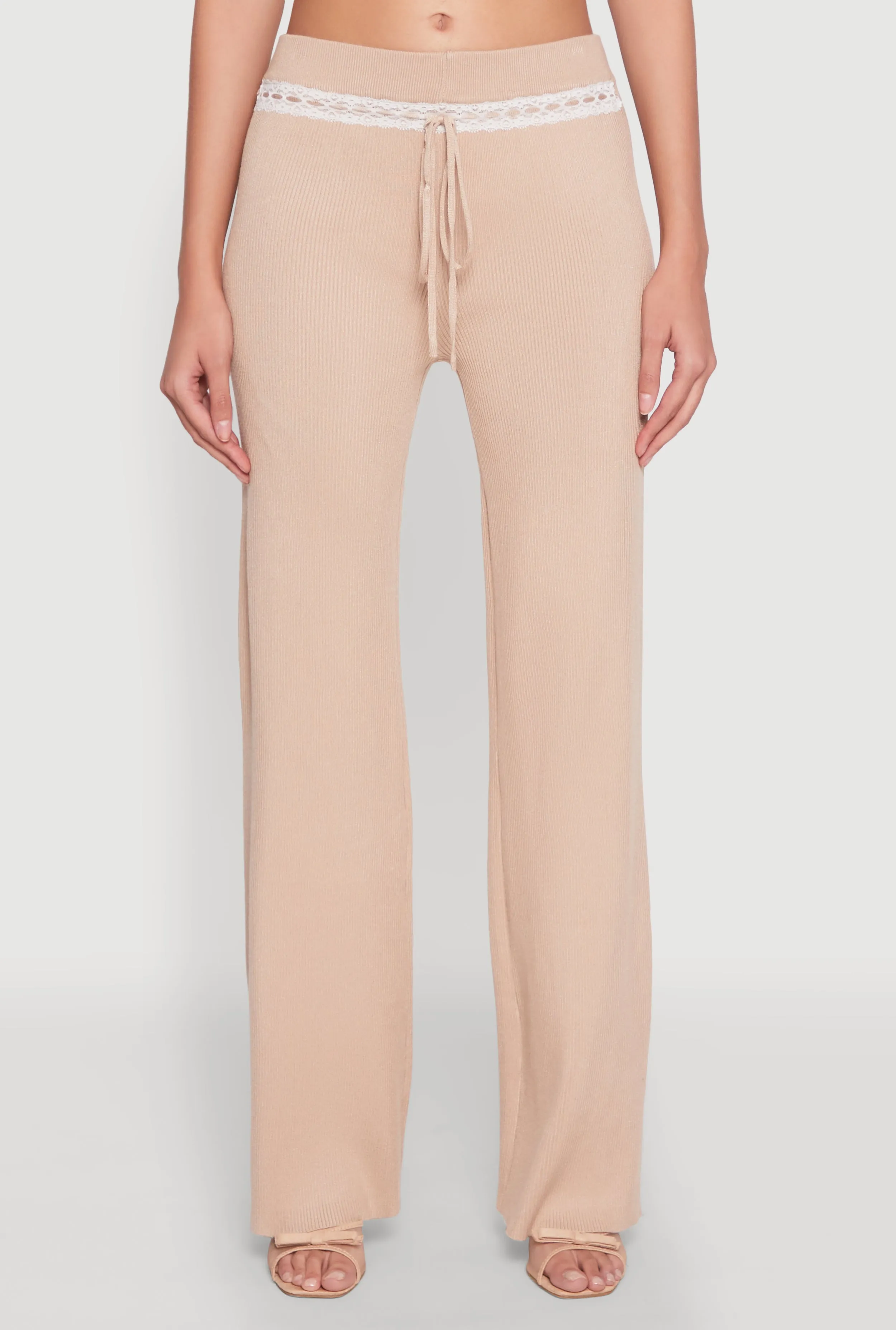 Almost Famous Lace Detail Wide Leg Pants sold by Rainbow product image thumbnail 3