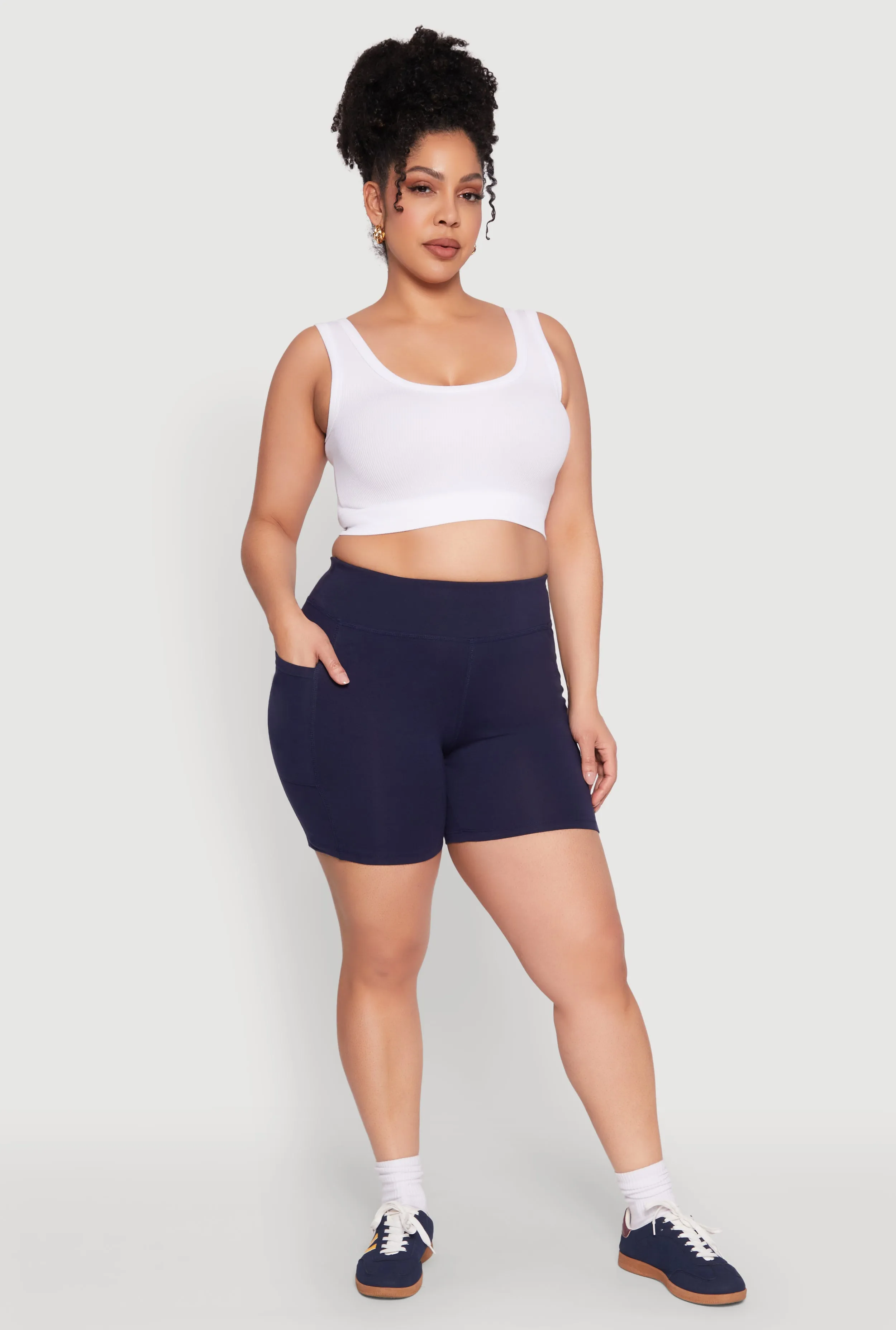 Plus Size Side Pocket Biker Shorts sold by Rainbow product image thumbnail 2