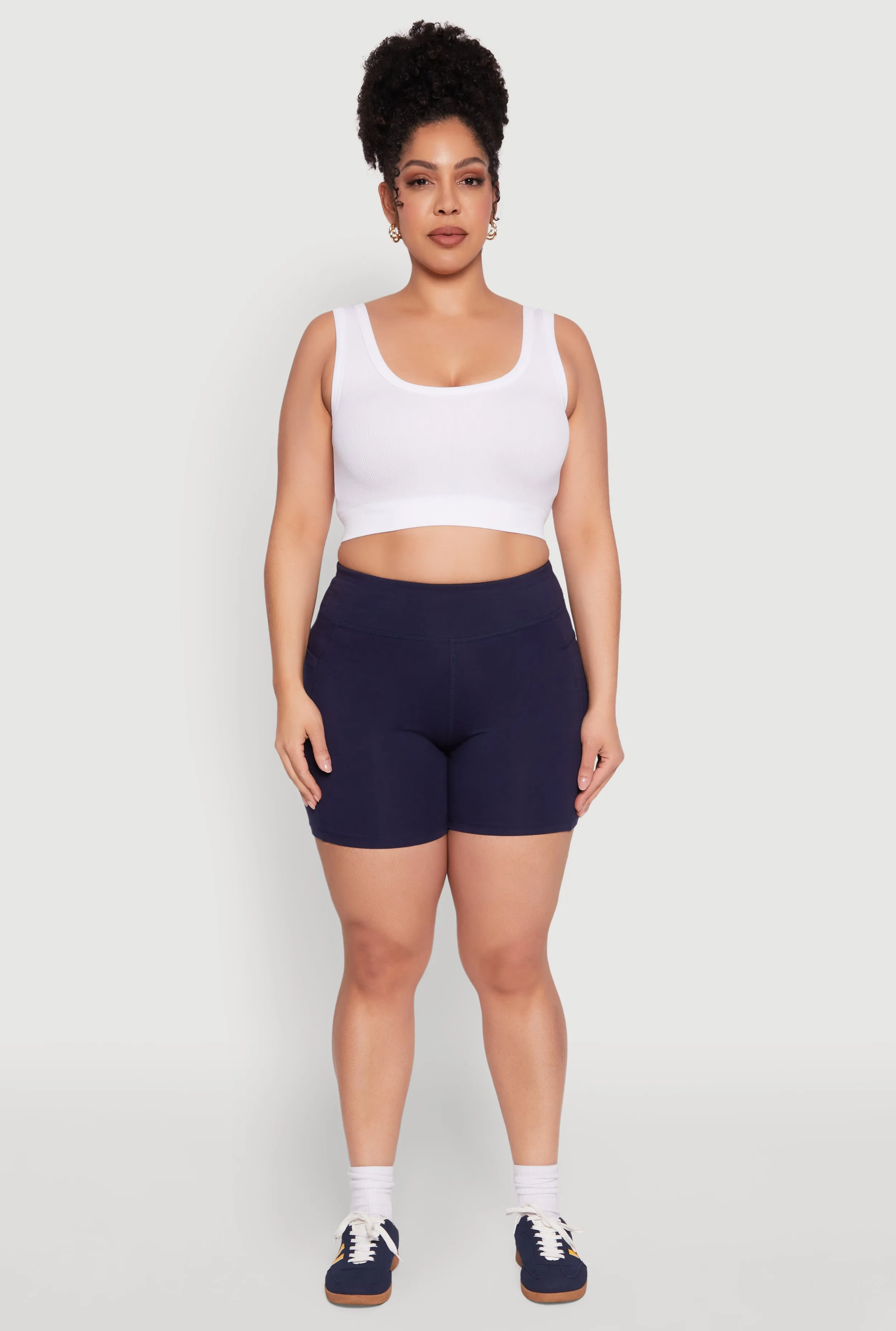 Plus Size Side Pocket Biker Shorts sold by Rainbow