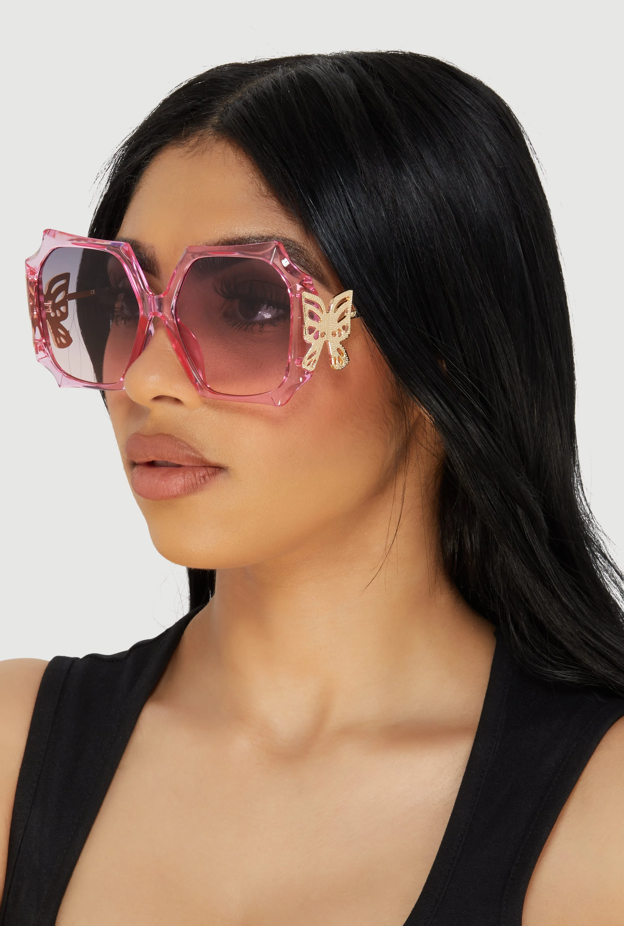 Butterfly Detail Ombre Lens Sunglasses sold by Rainbow product image thumbnail 2