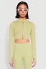 Daisy Ribbed Knit Cropped Track Jacket sold by Rainbow