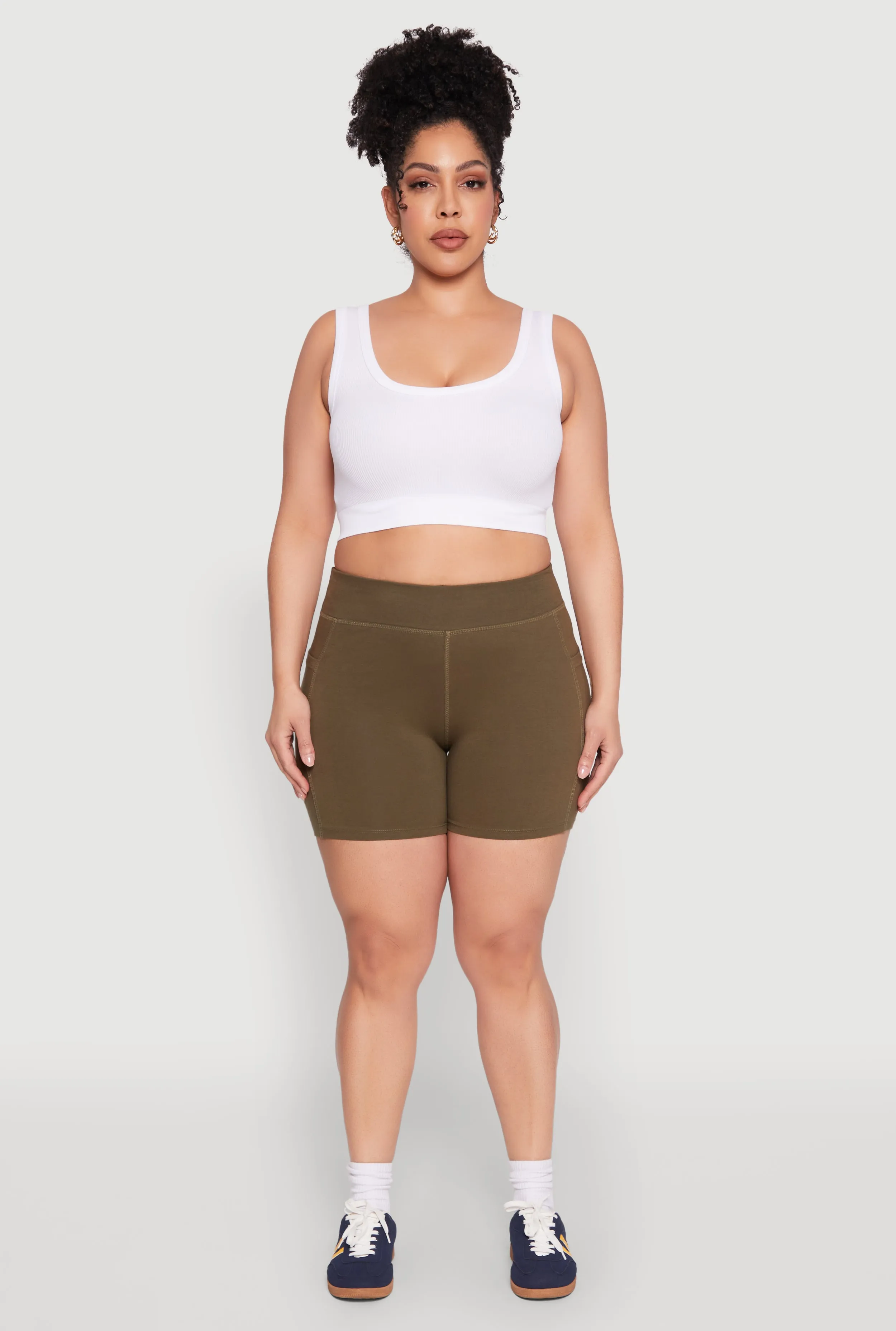 Plus Size Side Pocket Biker Shorts sold by Rainbow product image thumbnail 2