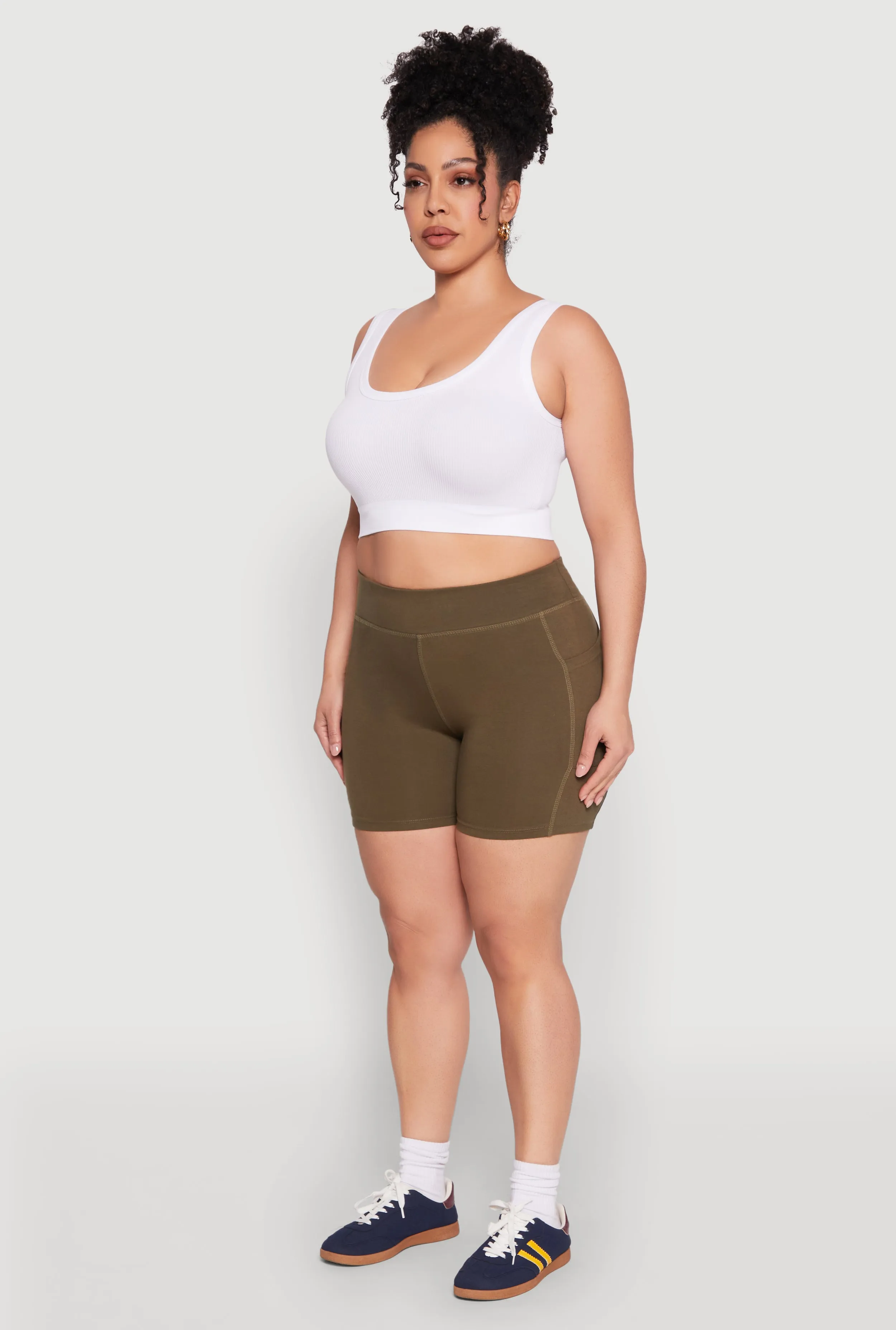 Plus Size Side Pocket Biker Shorts sold by Rainbow product image thumbnail 3