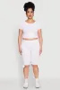 Plus Size Tie Hem Cargo Bermuda Shorts sold by Rainbow
