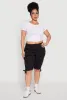 Plus Size Tie Hem Cargo Bermuda Shorts sold by Rainbow