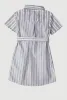 Little Girls Striped Tie Waist Belted Shirt Dress sold by Rainbow