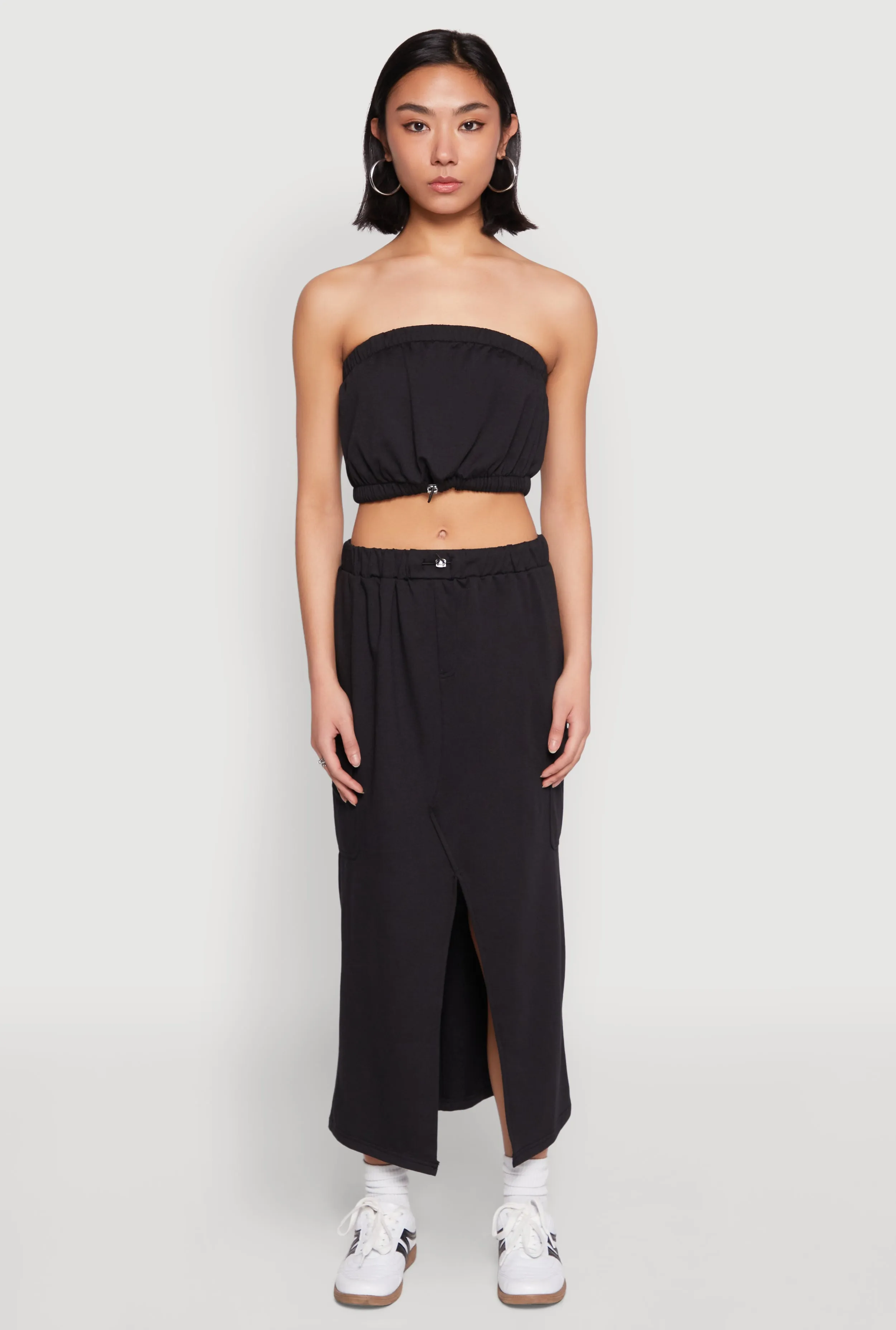 Almost Famous Fleece Slit Front Cargo Skirt sold by Rainbow product image thumbnail 2