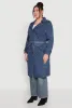 Plus Size Denim Trench Coat sold by Rainbow