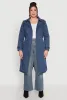 Plus Size Denim Trench Coat sold by Rainbow