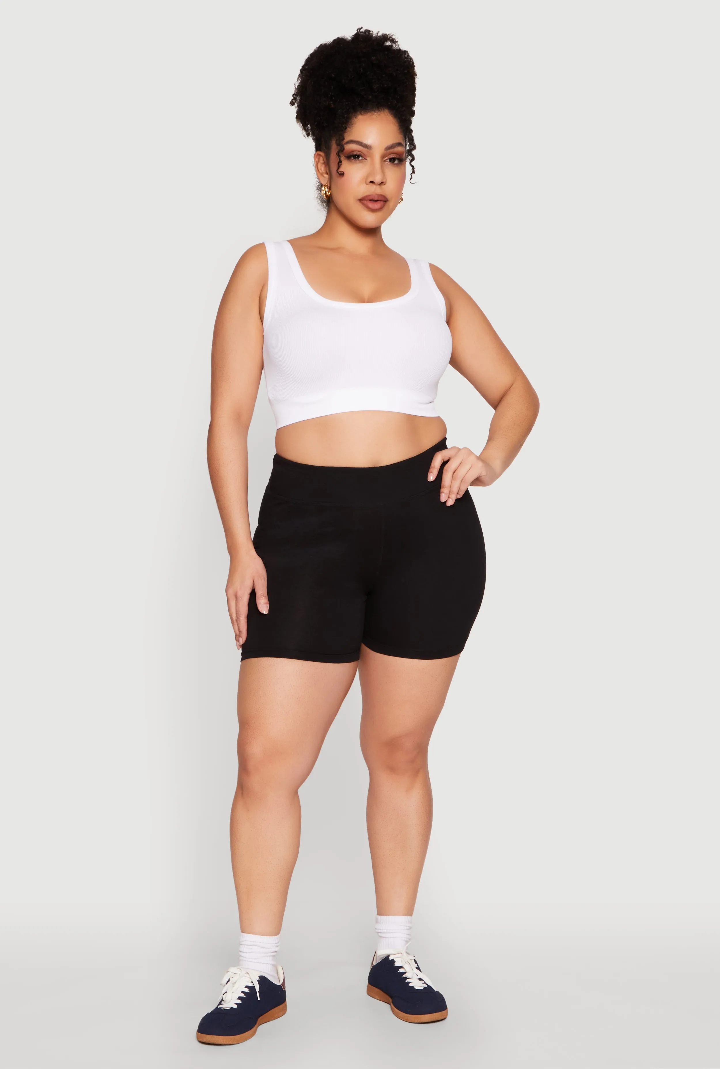 Plus Size High Waist Bike Shorts sold by Rainbow