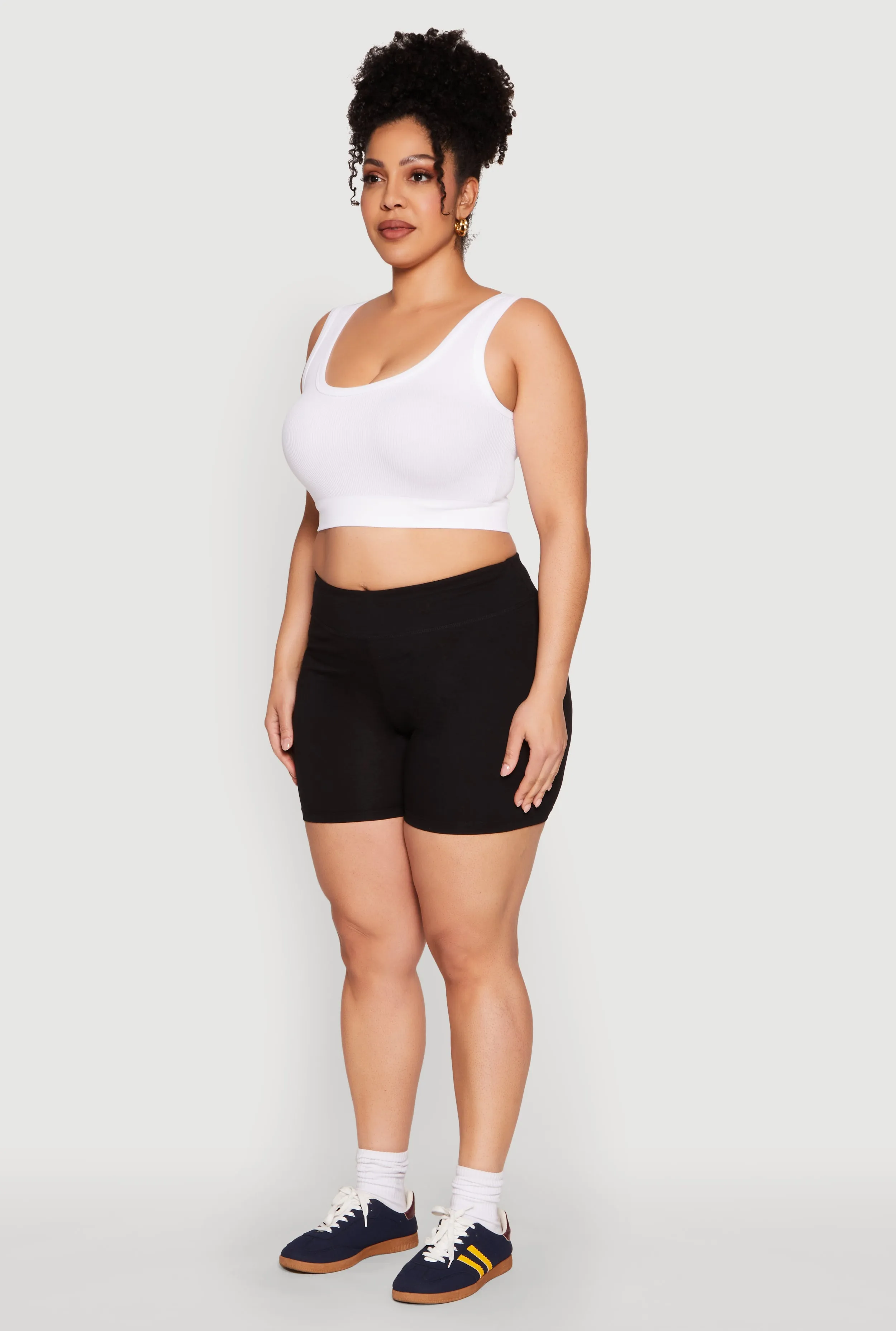 Plus Size High Waist Bike Shorts sold by Rainbow product image thumbnail 3