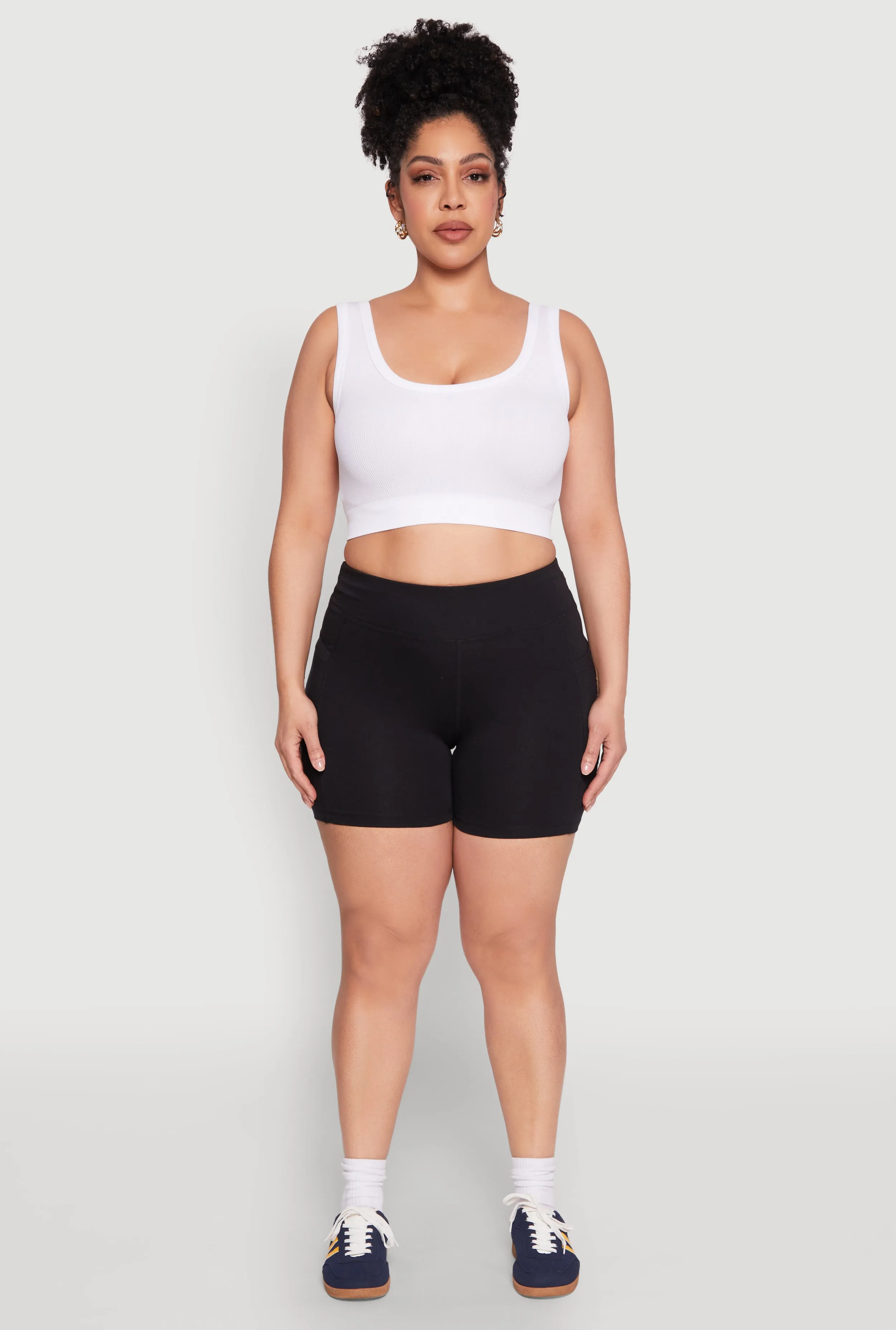 Plus Size Side Pocket Biker Shorts sold by Rainbow