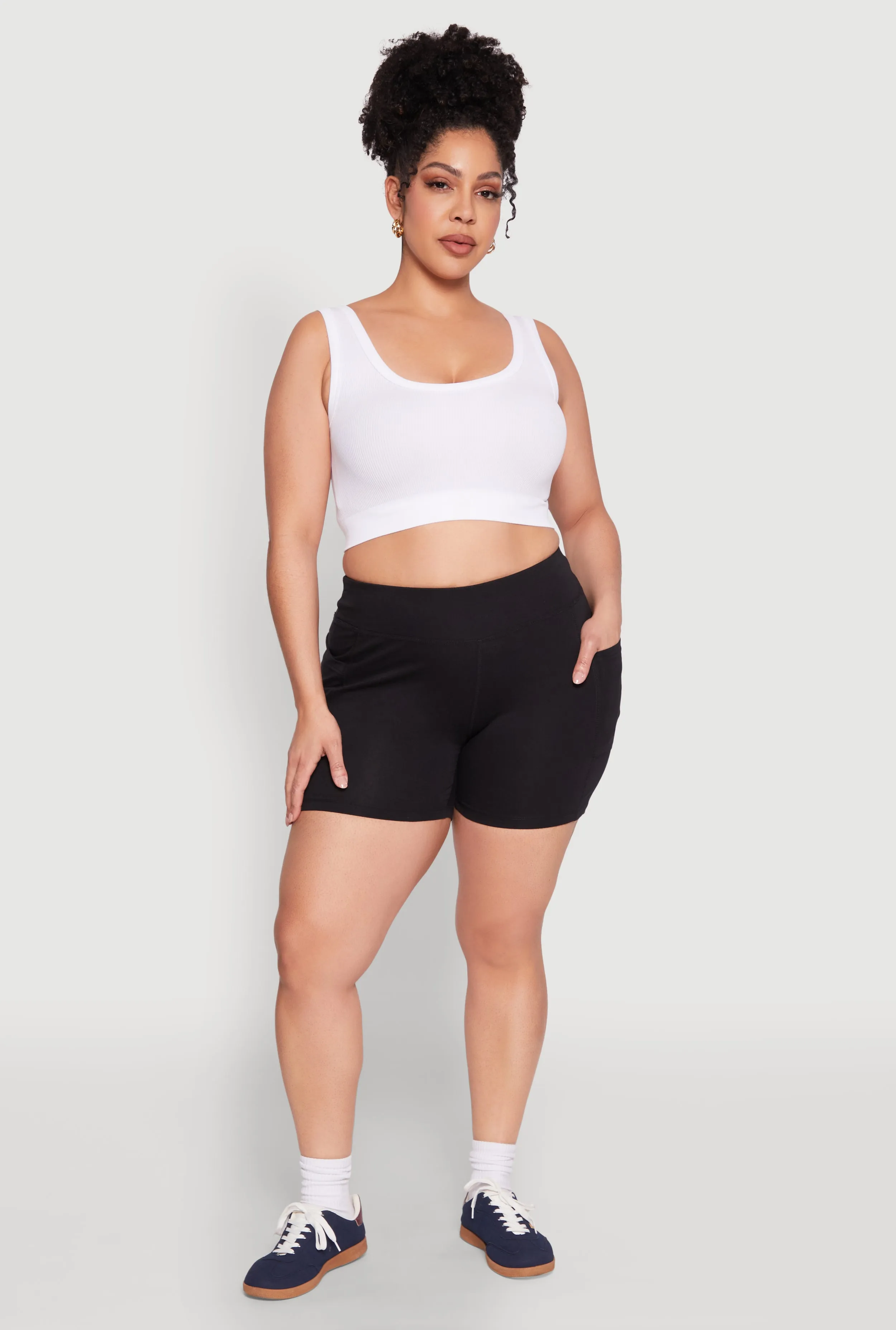 Plus Size Side Pocket Biker Shorts sold by Rainbow product image thumbnail 2