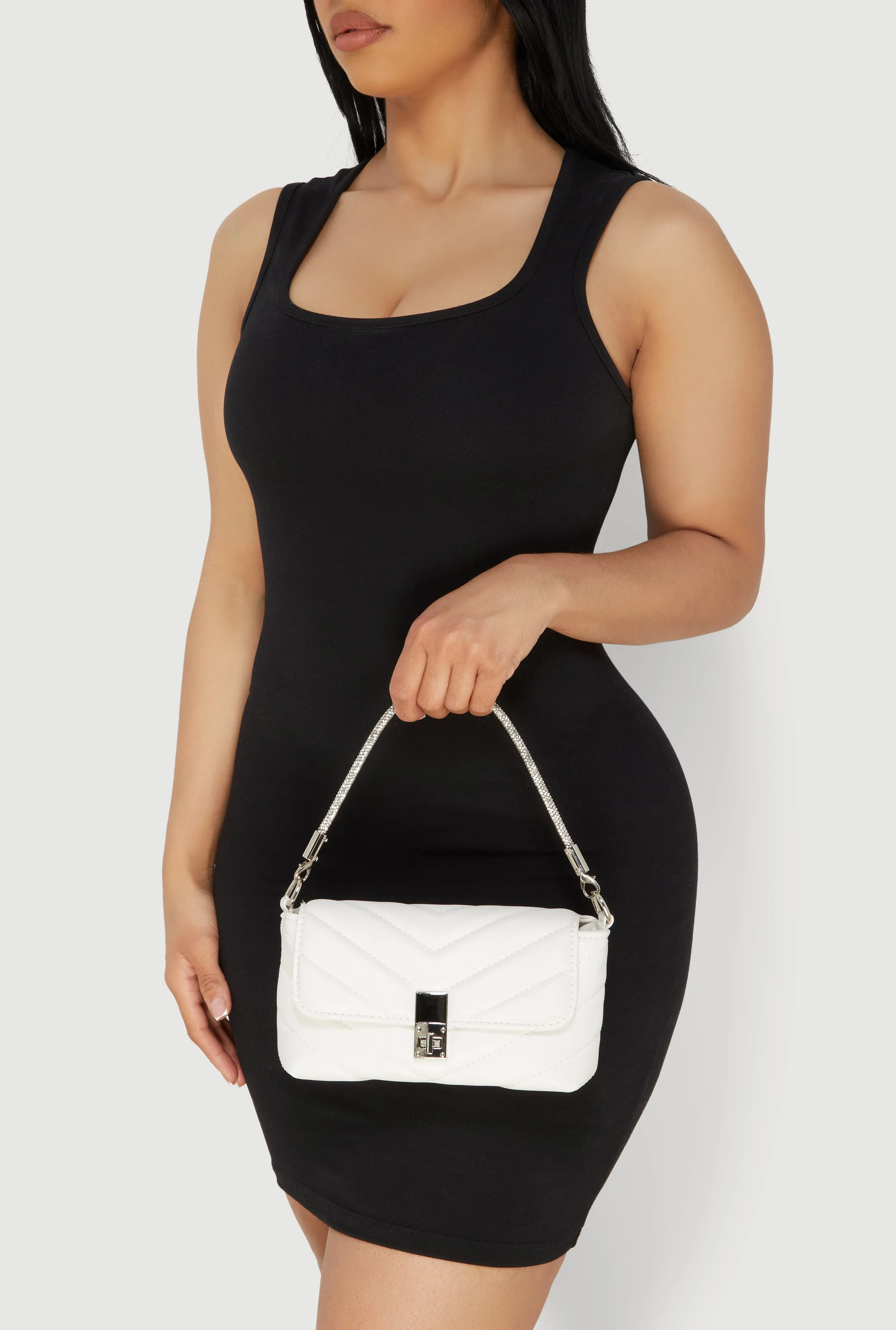 Chevron Quilted Convertible Handbag sold by Rainbow product image thumbnail 2