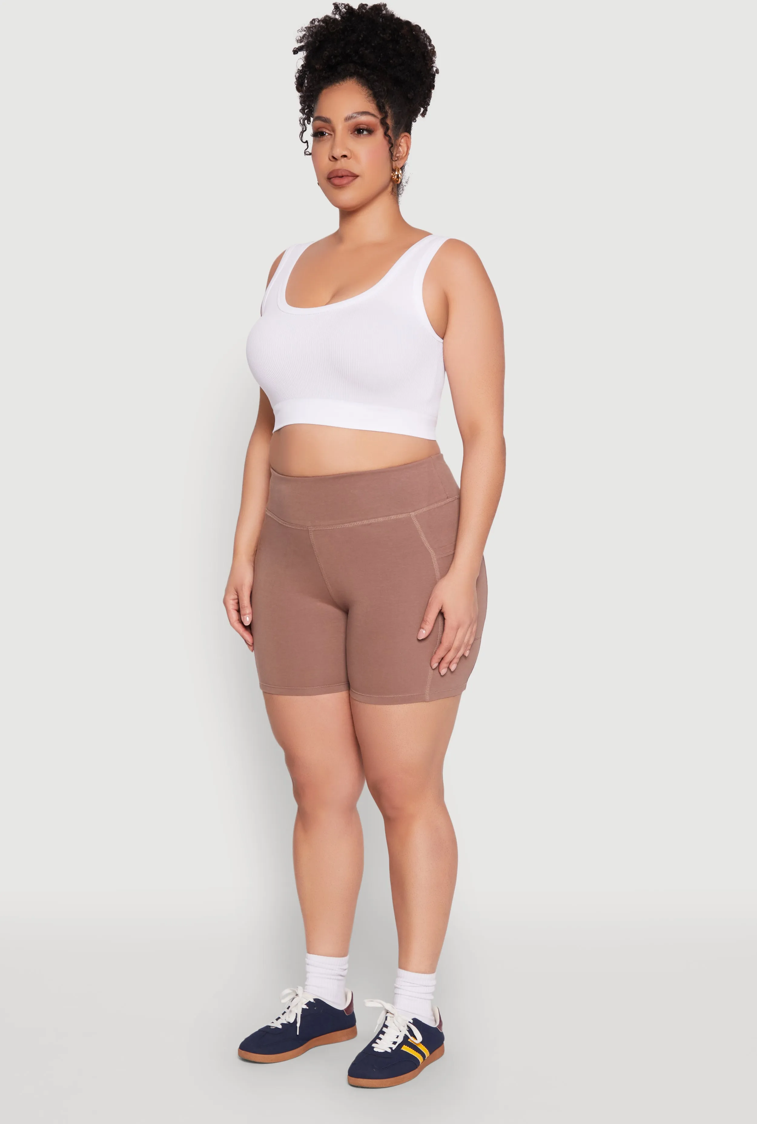 Plus Size Side Pocket Biker Shorts sold by Rainbow product image thumbnail 3