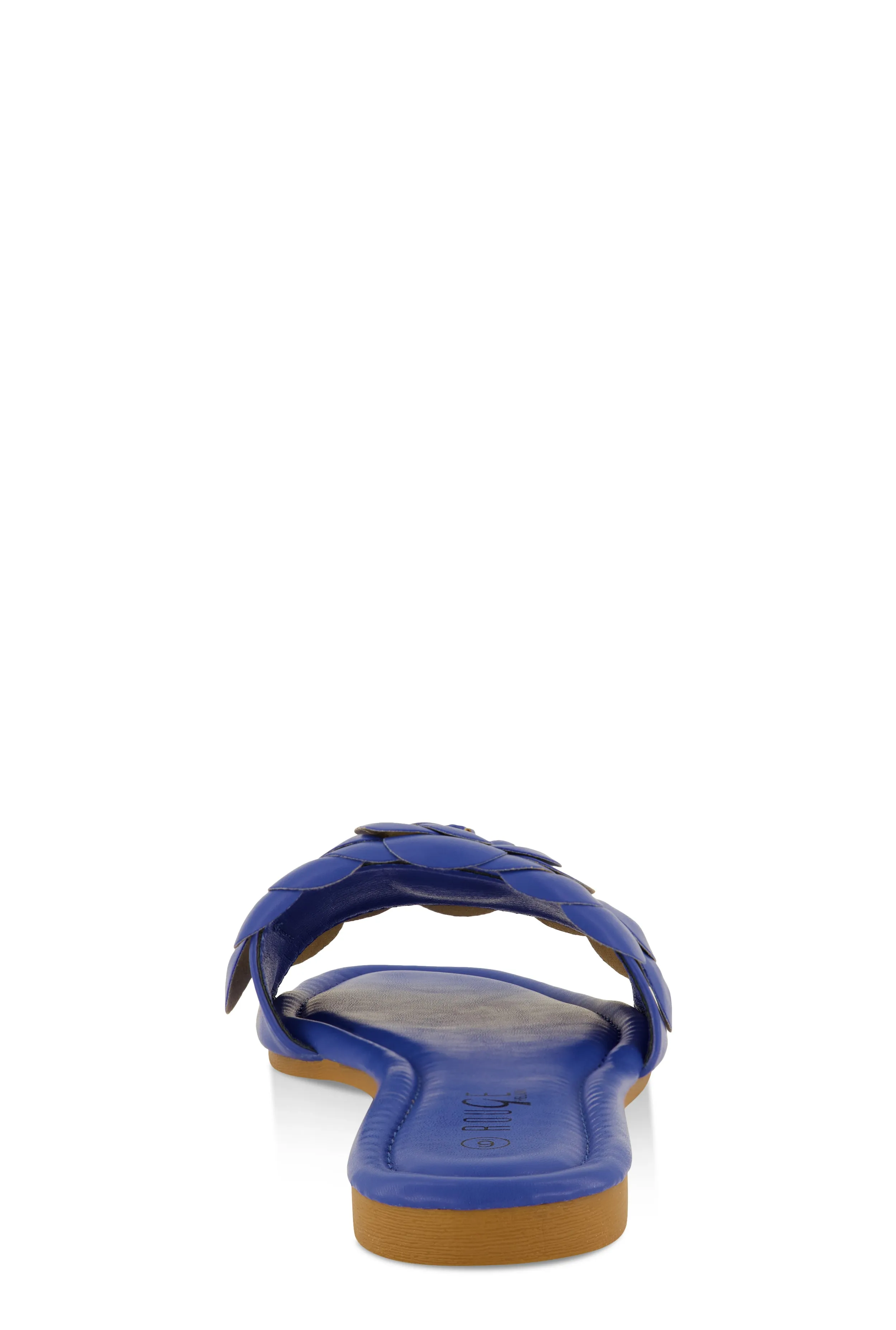 Faux Leather Flower Band Slide Sandals sold by Rainbow product image thumbnail 3