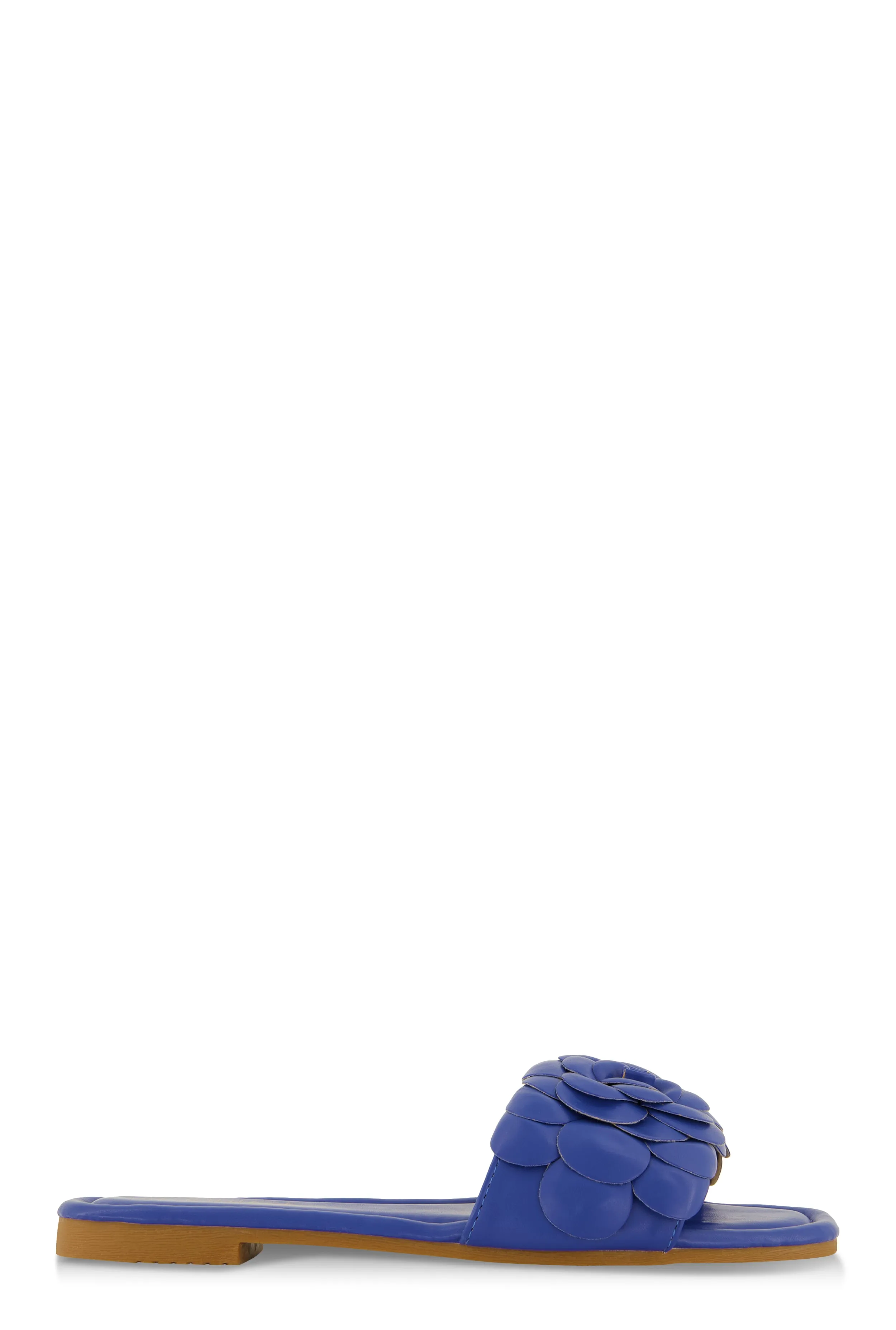 Faux Leather Flower Band Slide Sandals sold by Rainbow product image thumbnail 2