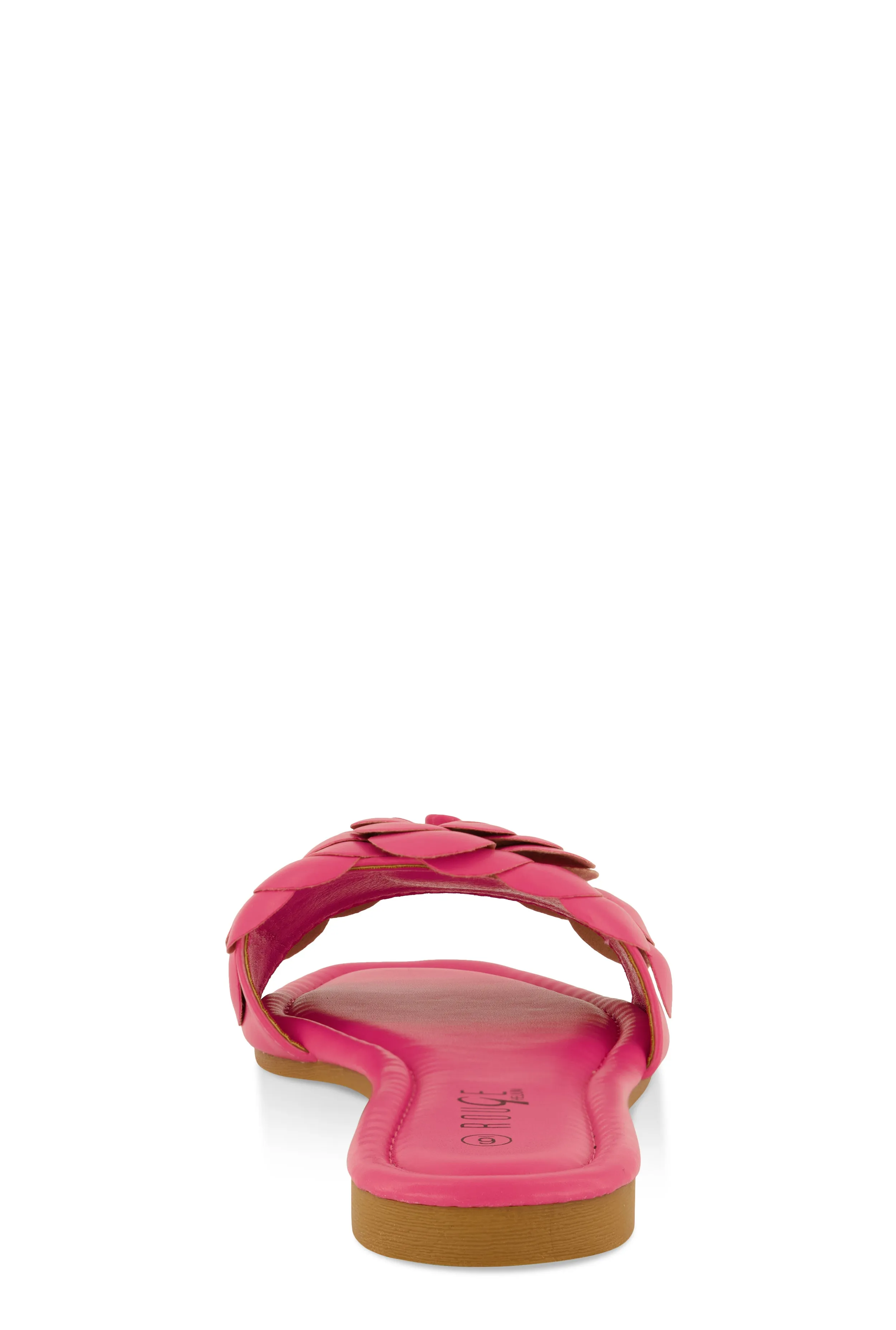 Faux Leather Flower Band Slide Sandals sold by Rainbow product image thumbnail 3