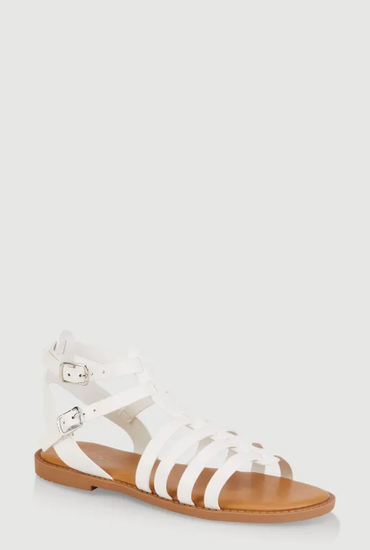 Girls Double Buckle Gladiator Sandals sold by Rainbow