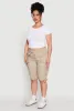 Plus Size Tie Hem Cargo Bermuda Shorts sold by Rainbow