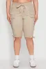 Plus Size Tie Hem Cargo Bermuda Shorts sold by Rainbow