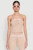 Almost Famous Drawstring Lace Trim Tube Top sold by Rainbow