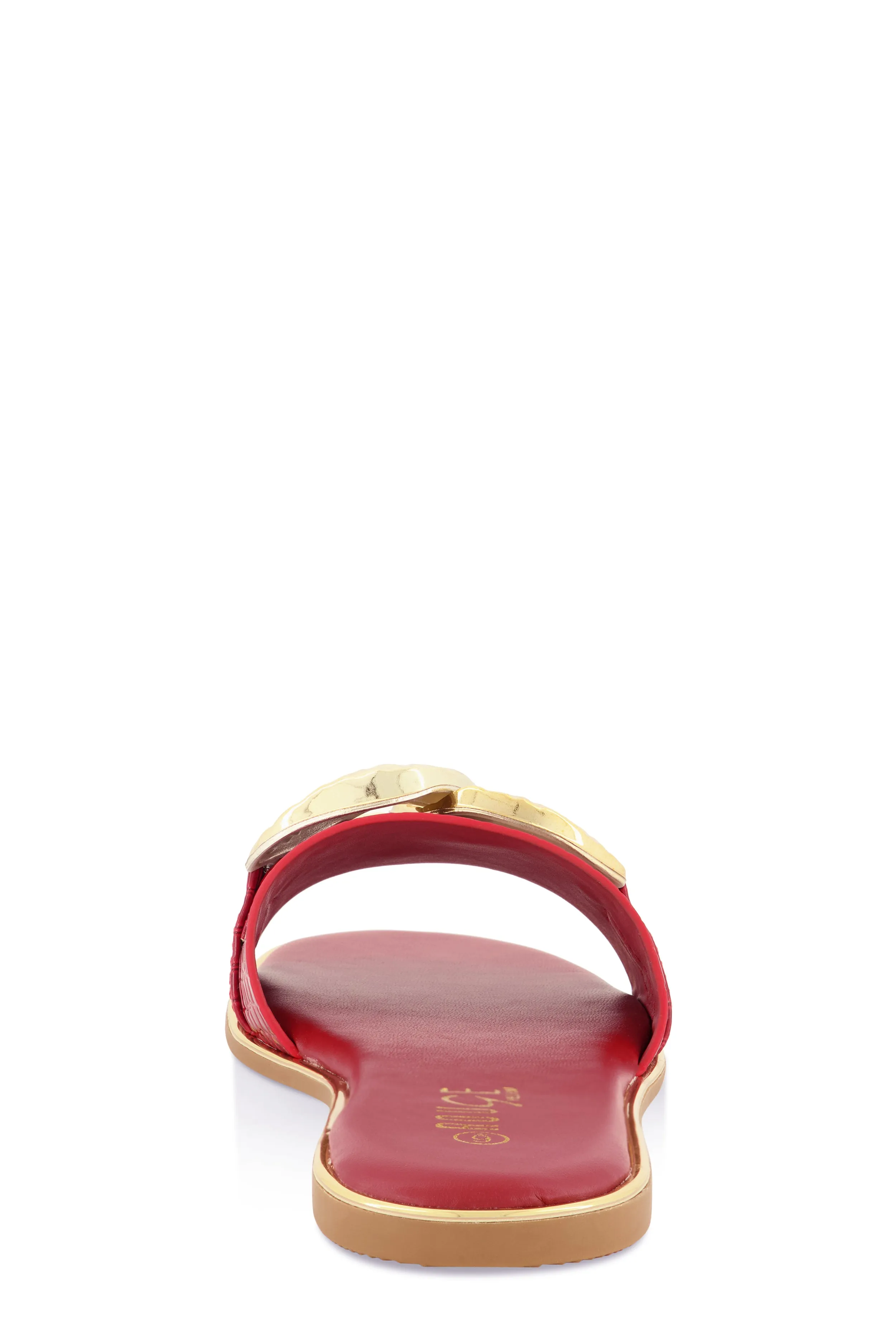 Oversized Chain Detail Band Slide Sandals sold by Rainbow product image thumbnail 3