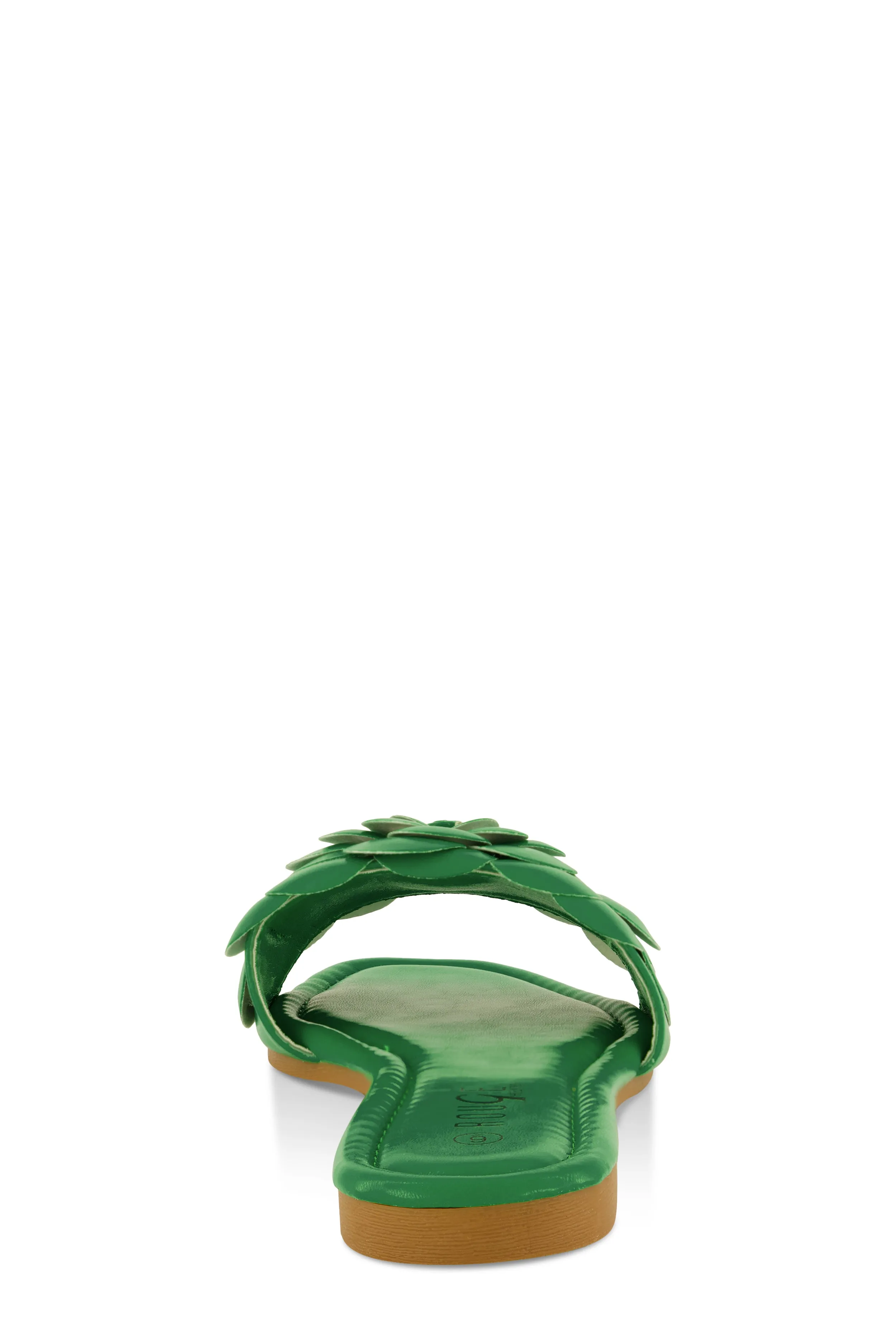 Faux Leather Flower Band Slide Sandals sold by Rainbow product image thumbnail 3