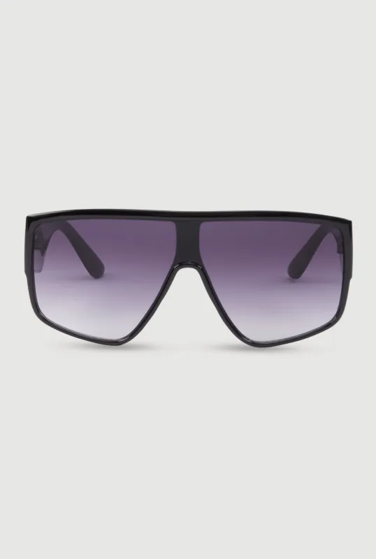 Ombre Lens Shield Sunglasses sold by Rainbow