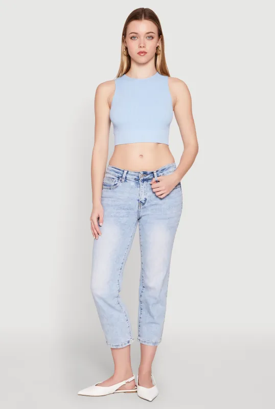 Seamless Cable Knit Crop Tank Top sold by Rainbow